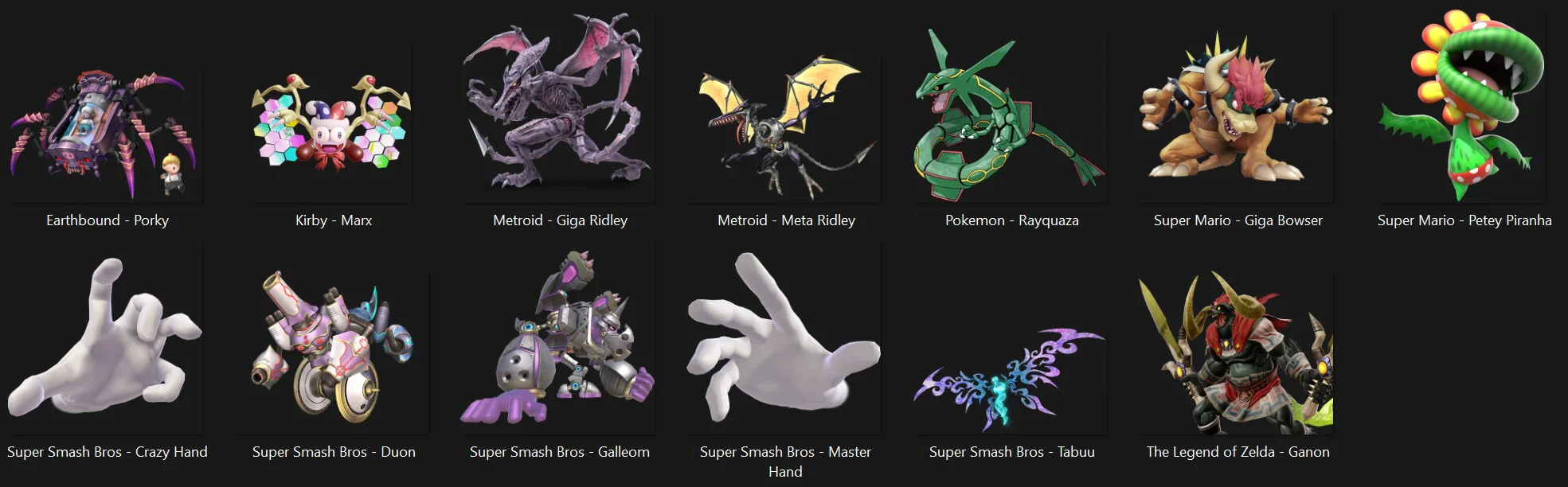 Bosses - Nintendo