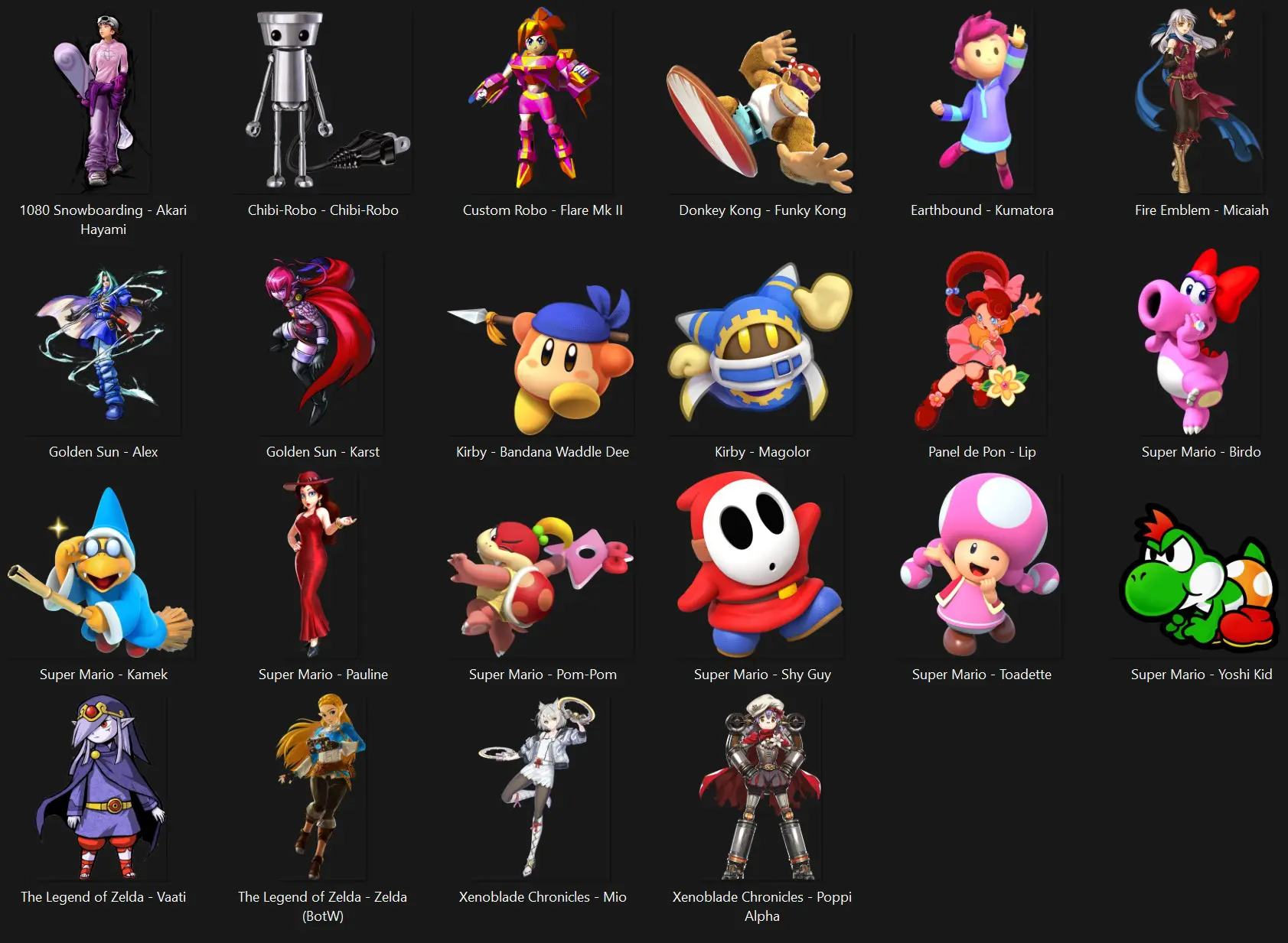 New Assist Fighters - Nintendo