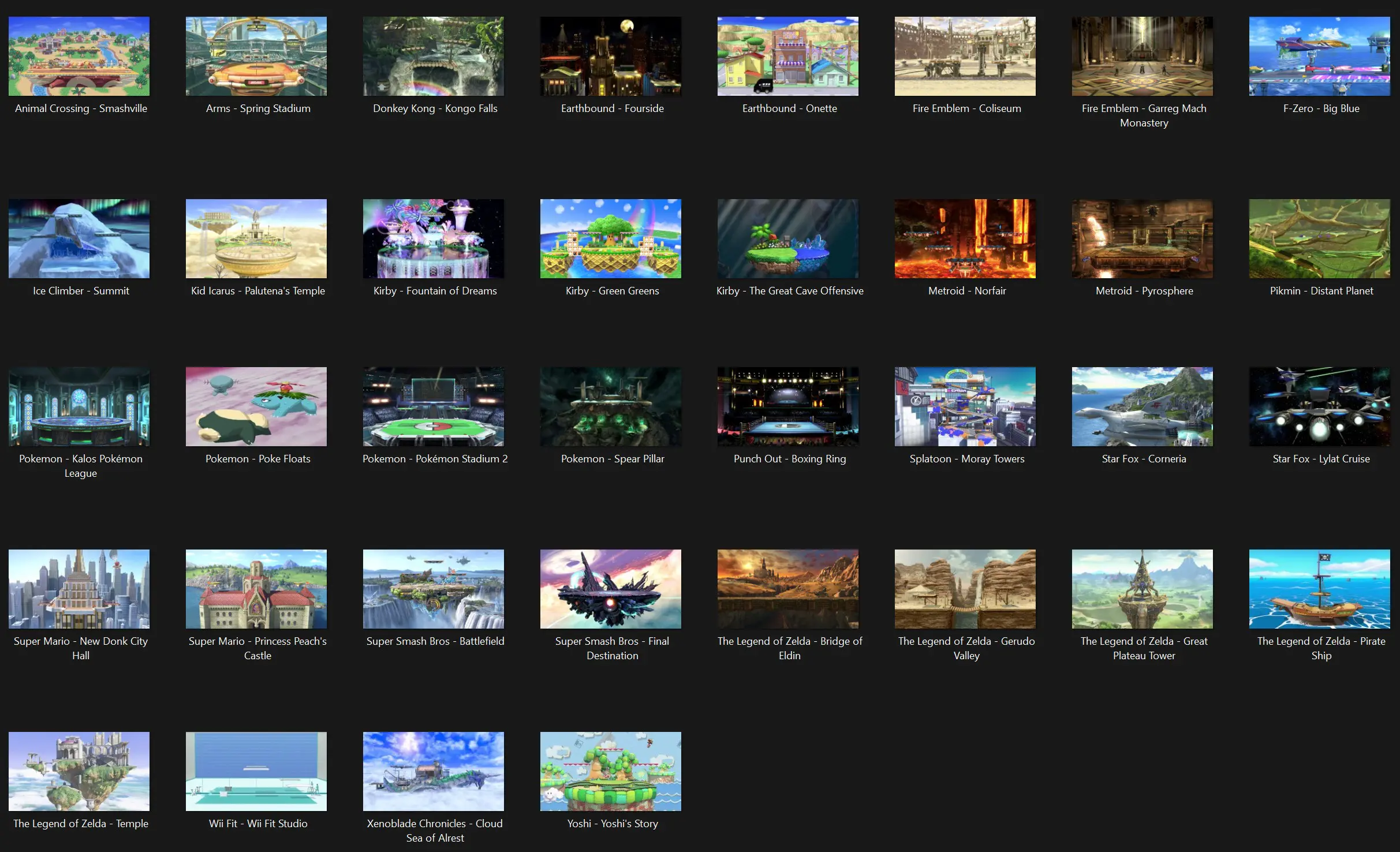 Stages - Nintendo
