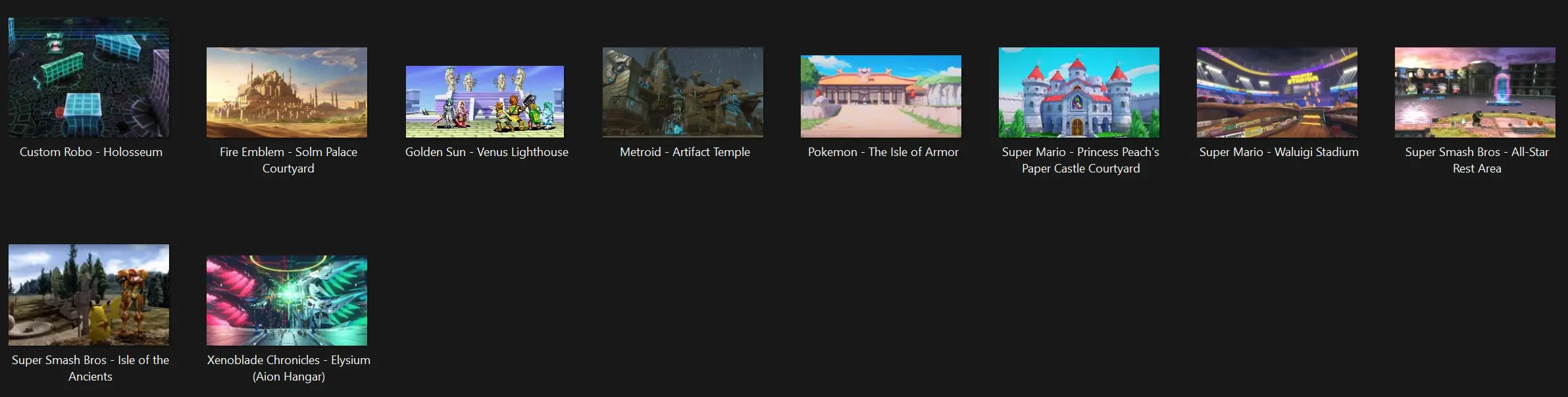 New Nintendo Stages