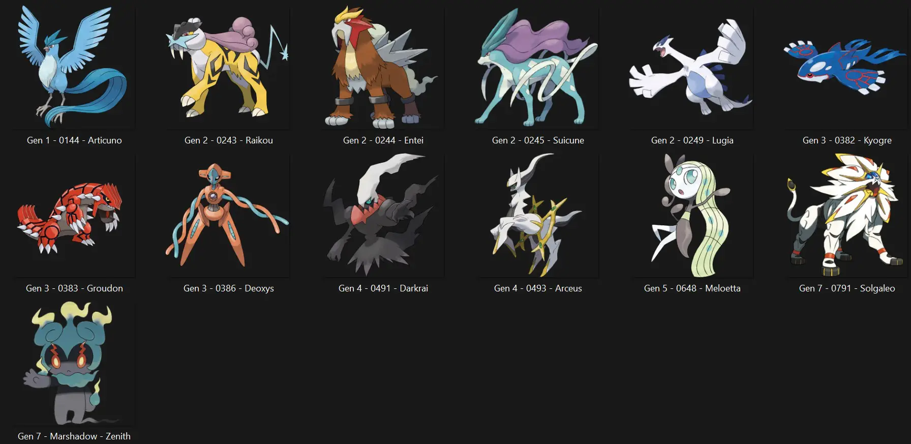 Zurückkehrende Meisterball-Pokémon