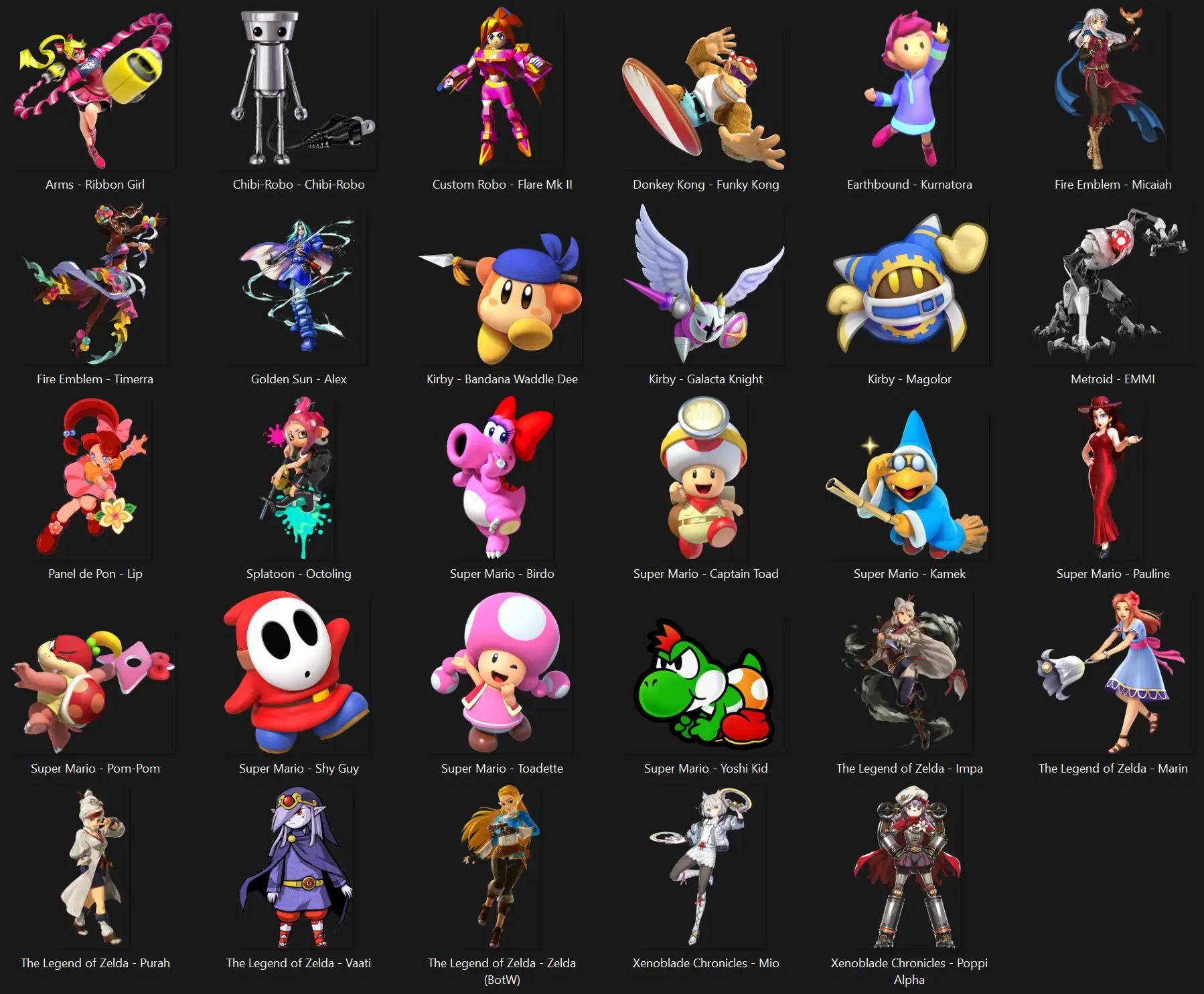 Nuevos Luchadores de Asistencia - Nintendo