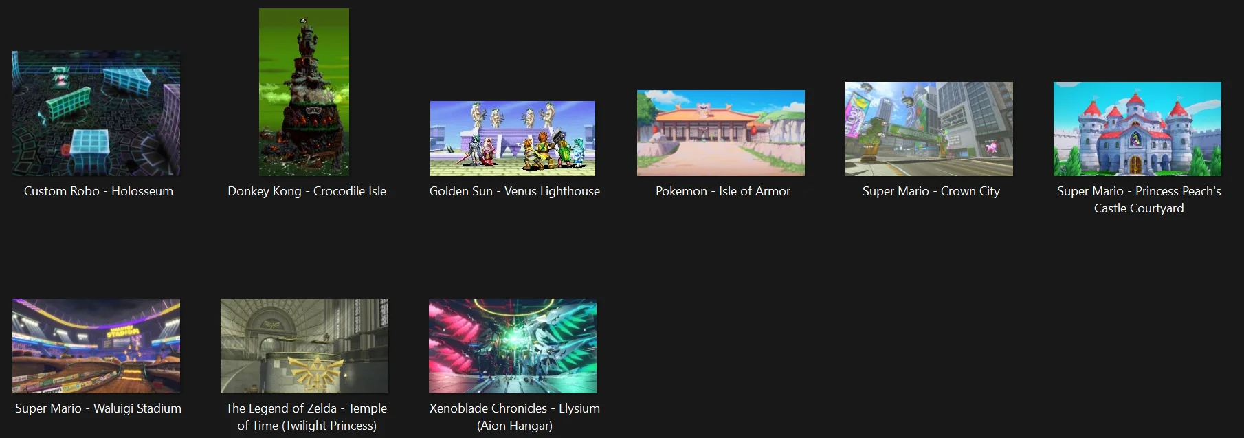 Nieuwe Nintendo Versus-arena's